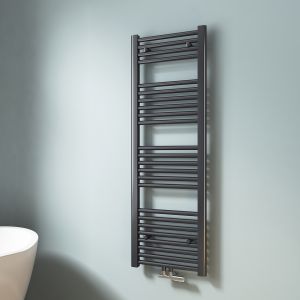 Emke radiador toallero agua caliente tubo redondo antracita 120x40cm