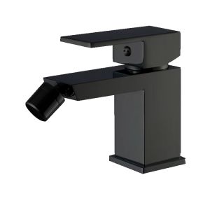 Valaz grifo bidet monomando cuadrado negro mate
