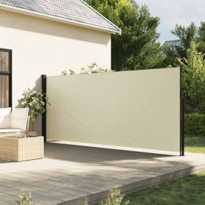 Pantalla de jardín, toldo lateral retráctil crema 160x500 cm ety5213998