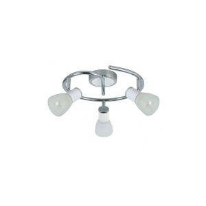 Aplique de techo - cholo - 3 focos - blanco/cromo - diseño contemporáneo