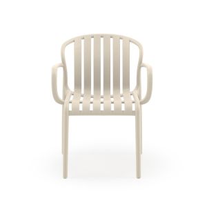 Set de 4 sillones pp color crema, 60x54x79cm