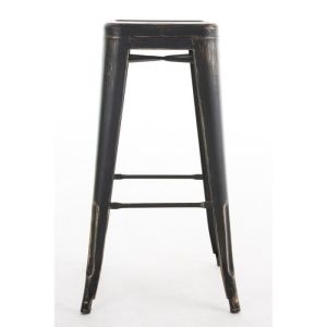 Taburete de barra - set x2 - 77 cm - negro y dorado