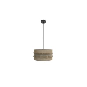 CoLGante kala 1xE27 negro/saco regx40x40 cm con flecos