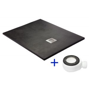 Plato de ducha negro ral 9005 70x150