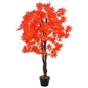 Planta artificial árbol de arce con macetero rojo 120 cm eerf4349