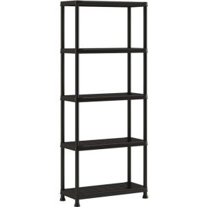 Estante de almacenamiento - keter - etagere plus 75/5 - 5 estantes - negro