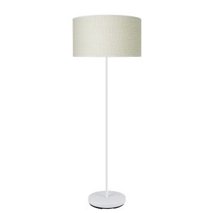 Pie de salón 1xE27 blanco cañizo blanco 163x40x40cm moda