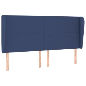 vidaXL cabecero con orejas de tela azul 183x23x118/128 cm