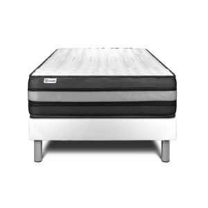 Conjunto vital power zen 120 x 190 cm somier kit blanco