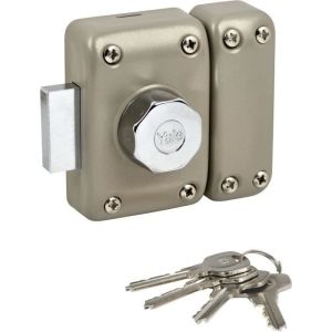 Cerradura yale yv25bt-50 - pulsador y cilindro 5 pines diámetro 23 mm - 4 l