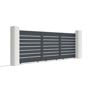 Pack cancela corredera 5m h.160cm vogel + cancela 1m h.160cm gris