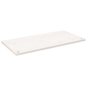 vidaXL tablero de escritorio madera maciza pino blanco 100x60x2,5 cm