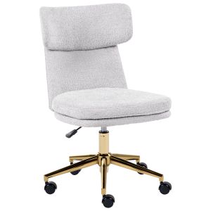 Silla de escritorio granby bouclé gris claro