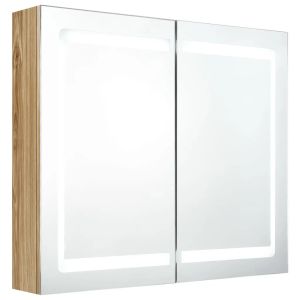 Armario de pared contemporáneo con espejo e iluminación LED