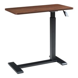 Mesa para ordenador portátil forma c klirg 68x36x66-92 cm nogal/negro
