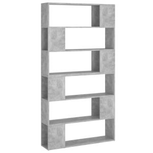 vidaXL estantería divisor de espacios gris hormigón 100x24x188 cm