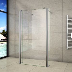 Mampara ducha fija,lateral giratorio 30cm,barra 70-120cm(109.5-163.7)x200cm