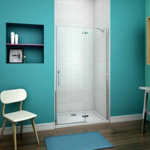 Mampara de ducha frontal abatible,cromado,6mm antical,(990-1020)x1900mm