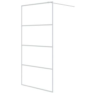 vidaXL mampara de ducha vidrio esg transparente blanco 100x195 cm