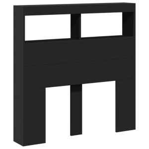 vidaXL cabecero de cama con LED negro 100x17x102 cm