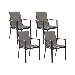 Silla de jardín busseto metal negro