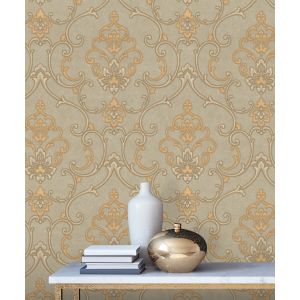 Papel pintado gaulan  de damasco  textura de tela tejida en 10.6m²