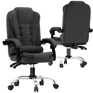 Silla de oficina ejecutiva con función de inclinación, gris oscuro
