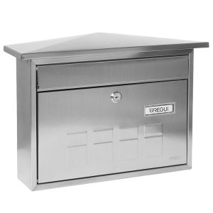 Arregui deco e5707 buzón exterior de inox, de fondo estrecho, antilluvia