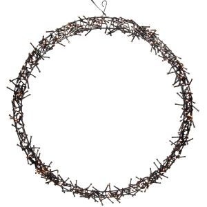 Corona de navidad luminosa ø 58cm LED blanco cálido, interior/exterior