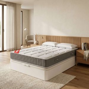 Colchón 180x200,canapé y almohada pikolin troas blanco montaje incl