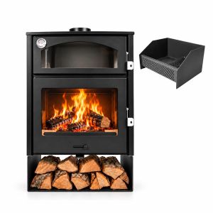 Estufa de leña con horno 13 kw + gratis convertidor de pellet