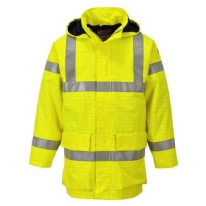 Chaqueta de lluvia de alta visibilidad - portwest - bizflame - naranja fluo