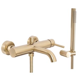 Rea grifo de bañera lungo brush gold, 19x25x4,5 cm