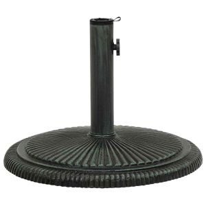 vidaXL base de sombrilla de hierro fundido verde 45x45x30 cm