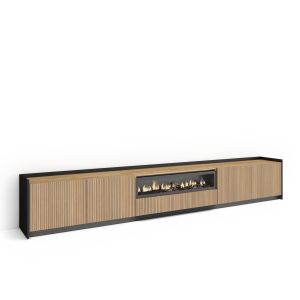 Mueble tv, televisión, chimenea eléctrica, LED