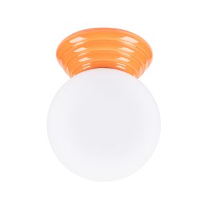 Lámpara de techo zori 1 naranja cerámica/vidrio vidriado 12x12x16cm