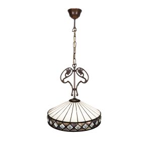 Lámpara colgante con adorno fundición tiffany serie ilumina ø 30cm