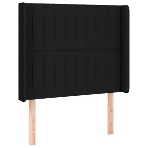 vidaXL cabecero con orejas de tela negro 83x16x118/128 cm