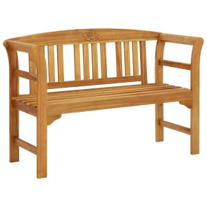 Banco de jardín madera de acacia maciza 114 cm es3902