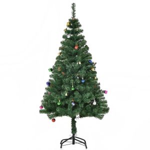 Árbol de navidad ø75x150 cm PVC y metal color verde Homcom