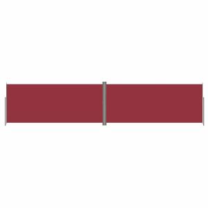 vidaXL toldo lateral retráctil rojo 220x1000 cm