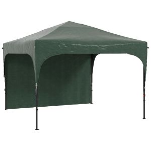Carpa plegable 300x300x265 cm tela oxford, acero color verde Outsunny
