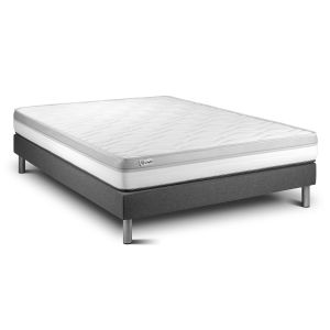 Conjunto vital relax 160 x 220 cm somier kit gris