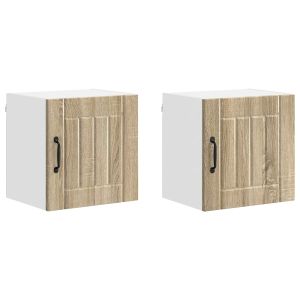 Conjunto de 2 armarios de almacenamiento modernos para montaje