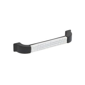 Tirador mueble en zamac y porcel 56 dist entre ejes 128 mm negro lote de 6