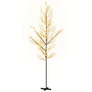 vidaXL árbol LED con flor de cerezo 672 LED blanco cálido 400 cm