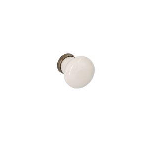 Pomo para muebles en zamac y porcelana diám 28mm antique lote de 25