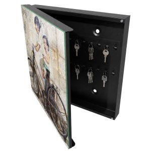 Caja para llaves 30x30x5 niños y bicicleta, apertura izquierda tulup