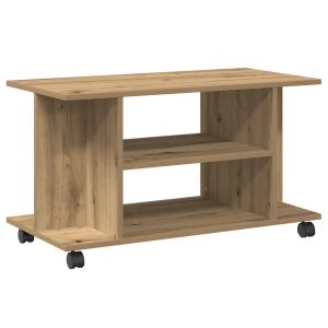 Mueble para tv con ruedas y estantes abiertos 80