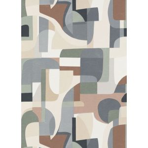 Erismann papel pintado formas geométricas gris, marrón y beige